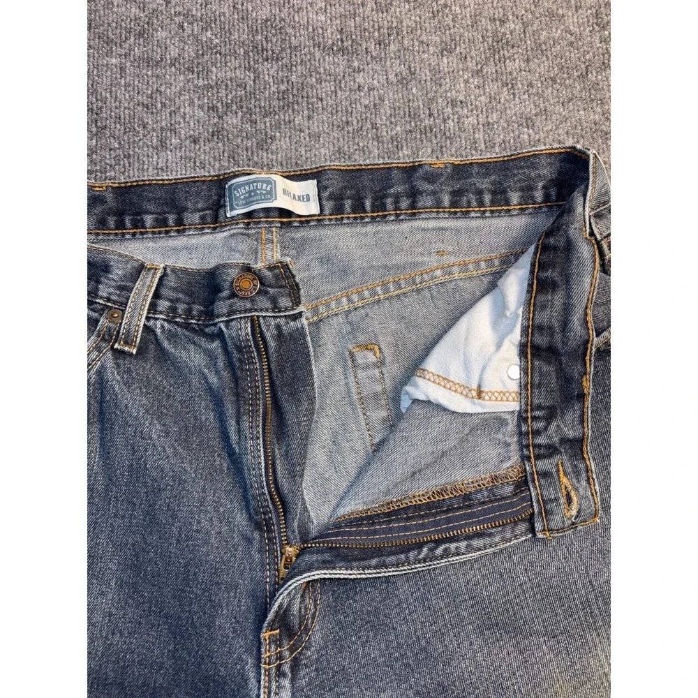 Levi's Jeans Men's‎ 38x29 Blue Denim Faded Medium Wash Relaxed Fit Straight Leg